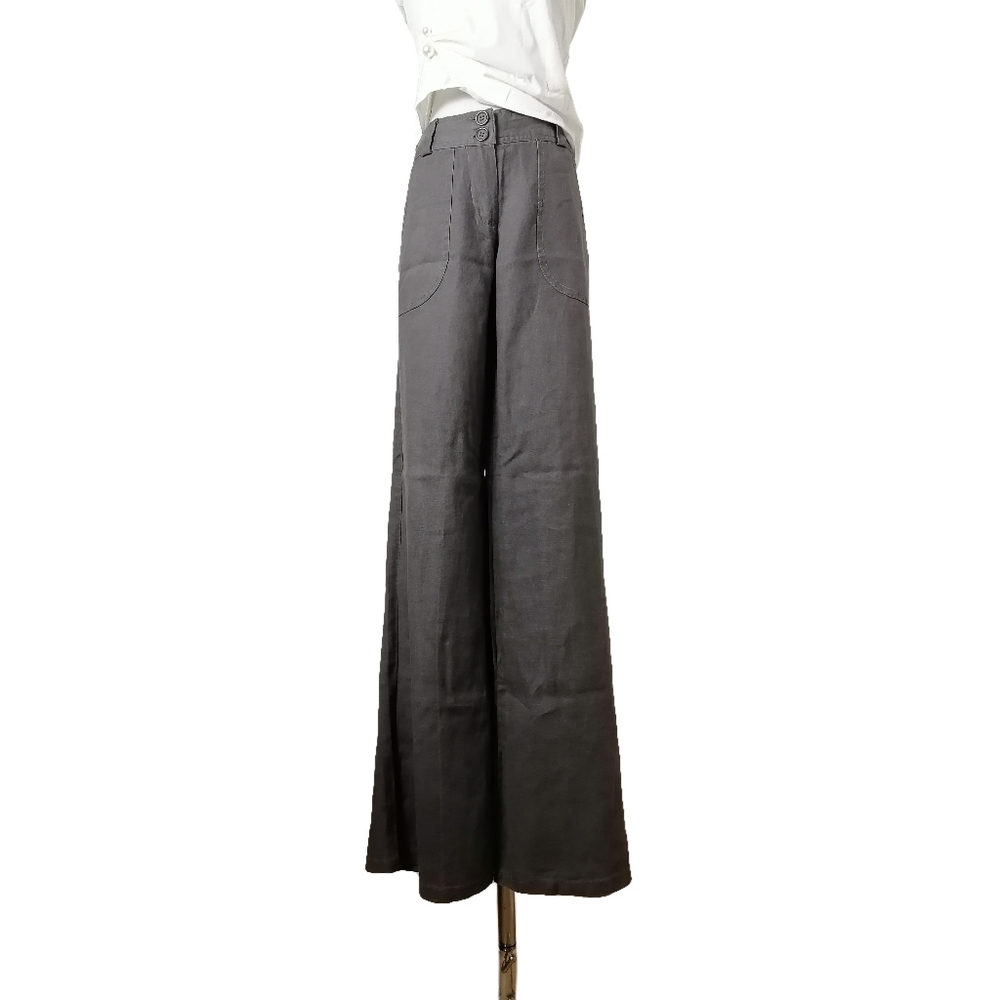 🐻 sienna brown pure linen flared pants